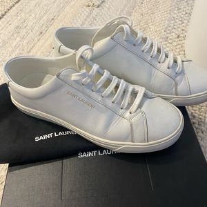 Saint Laurent ‘Andy’ white sneakers